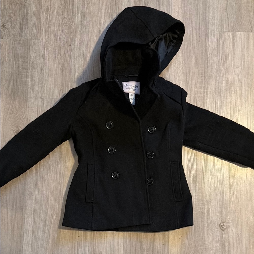 Black Hooded Coat